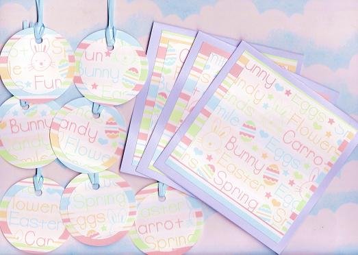Easter Fun Set: 3 cards, 7 Gift or Hang Tags