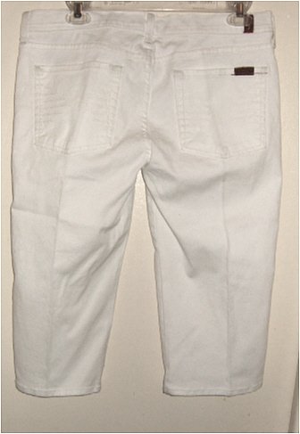 NWT SEVEN FOR ALL MANKIND JEANS COLETTE WHITE SHORTS 32 / 14