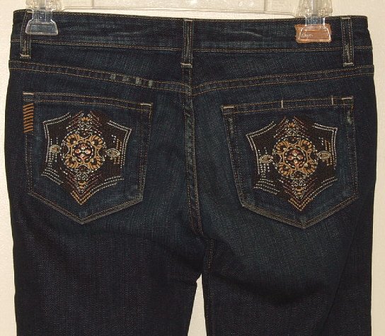NWT PAIGE PREMIUM DENIM JEANS MELROSE MOSAIC MEDALLION size 24