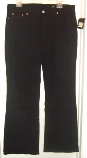 NWT LUCKY BRAND JEANS MID-RISE BOOT CUT BLACK size 33 / 16