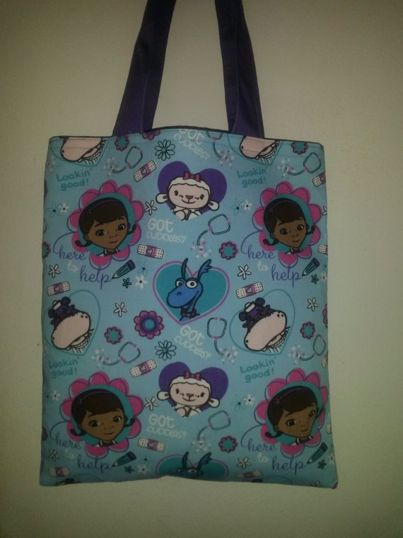 Disney's Colorful Doc McStuffins and Friends Handmade Tote