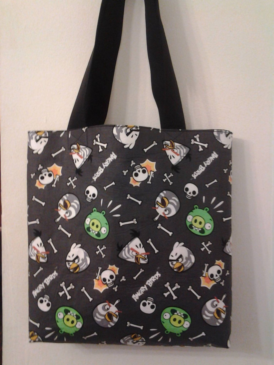 Angry Birds Gray Reversible Tote