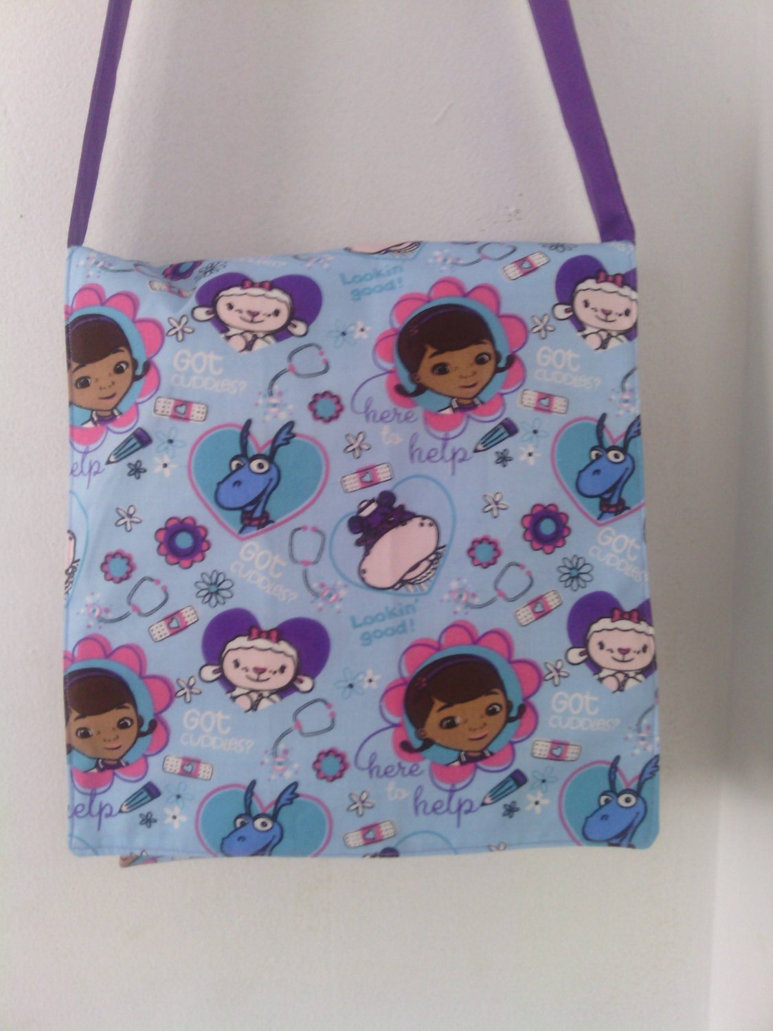 Doc McStuffins and Friends Colorful Inspired Messenger Bag, Cross-body Bag for Toddlers