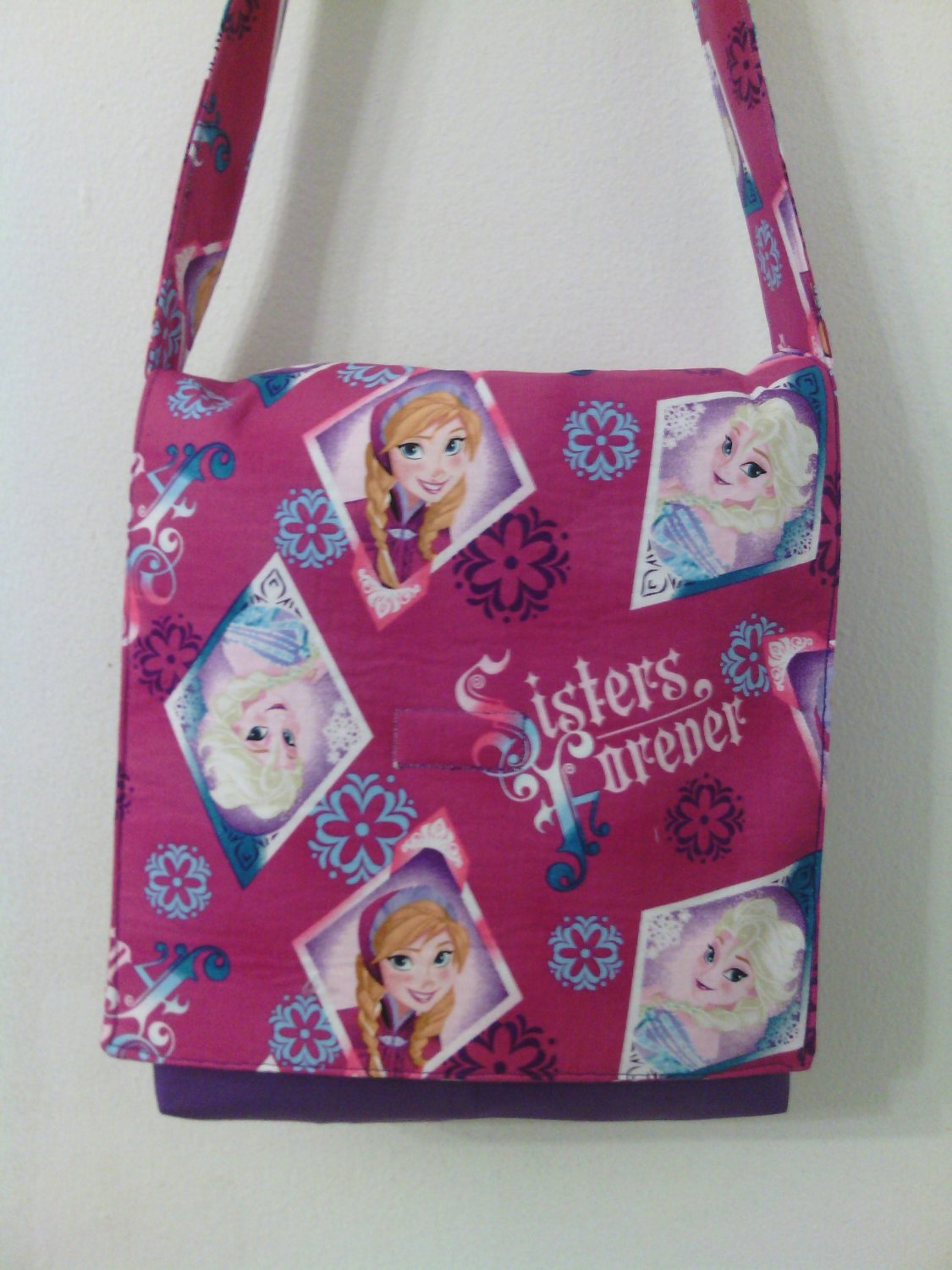Frozen - Handmade Sisters Forever Toddler Size Messenger / Cross Body Bag