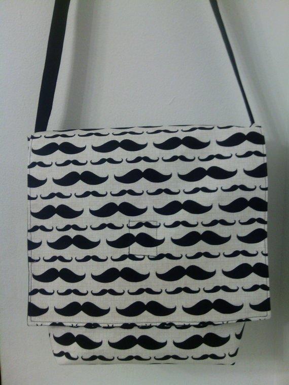 Mustache Shoulder / Messenger /Cross Body Bag