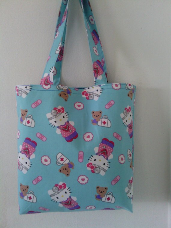 Hello Kitty Inspired Nurse / Doctor Small Tote for Girls