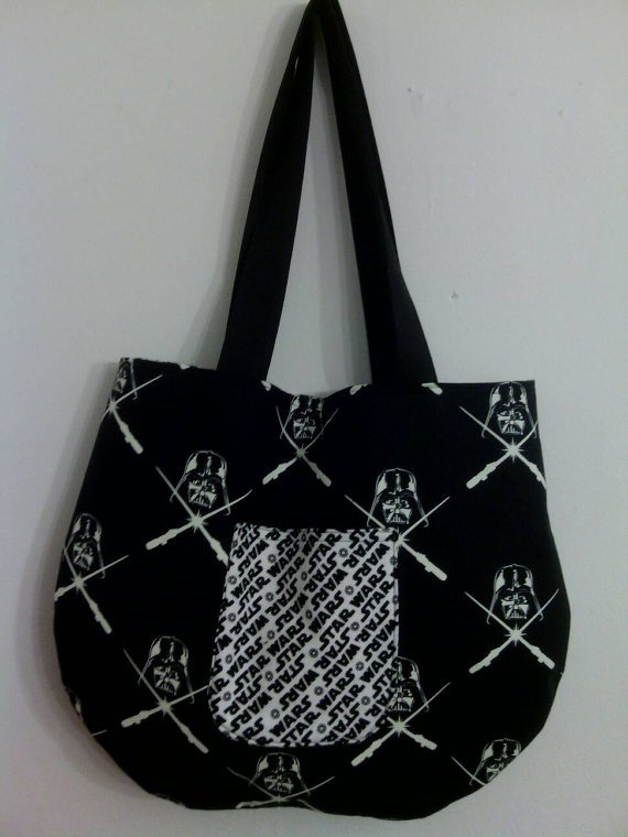 Large, Star Wars Inspired Darth Vader, Glow in the Dark Tote