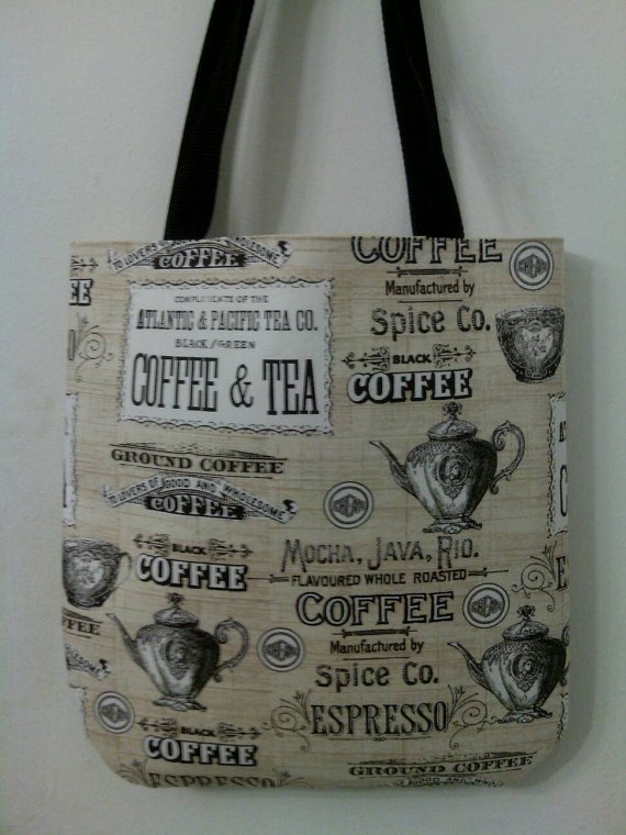 Coffee, Tea and Espresso Inspired Tote