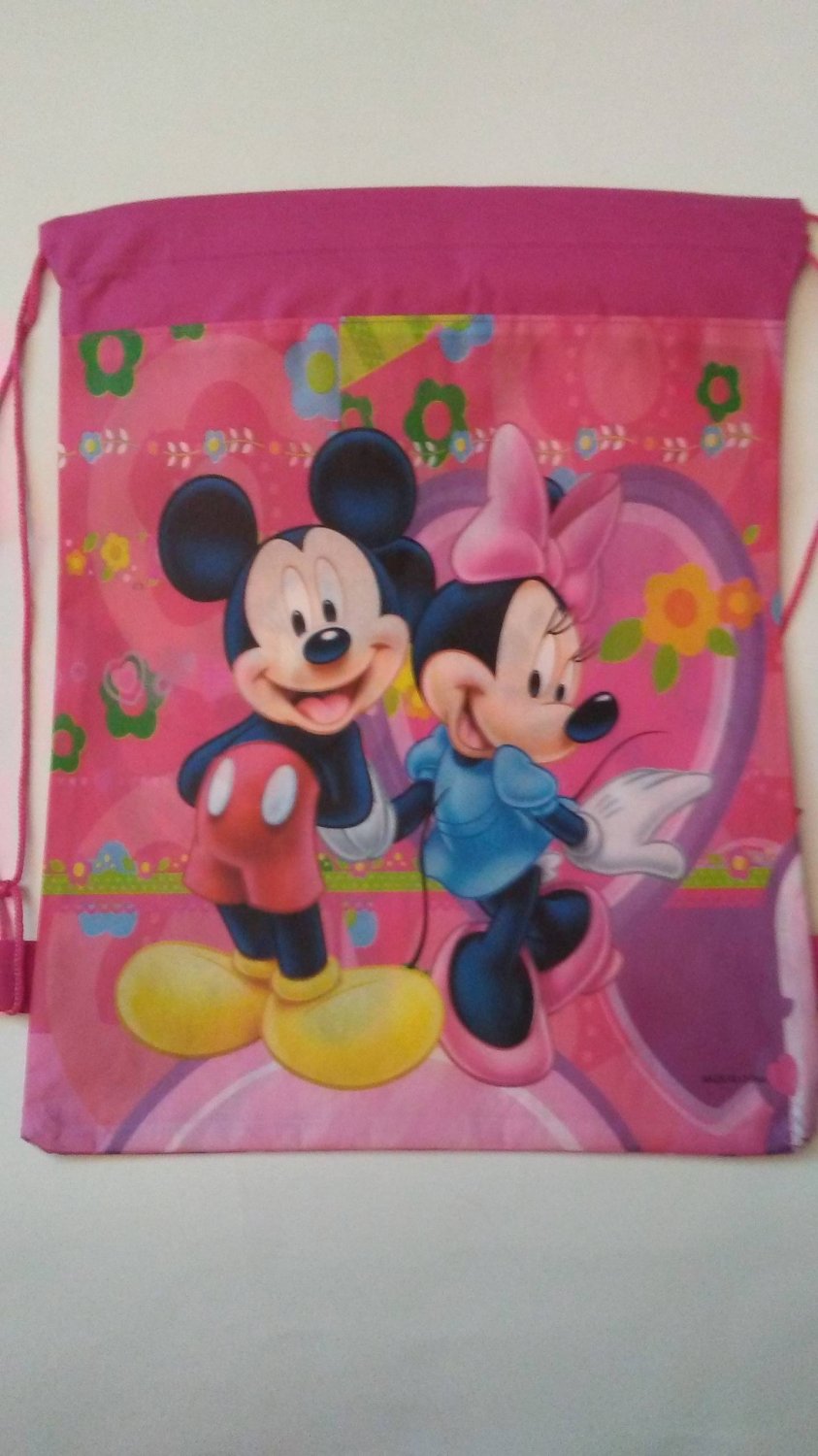 Mickey and Minnie Mouse Non-woven Drawstrings Backpack