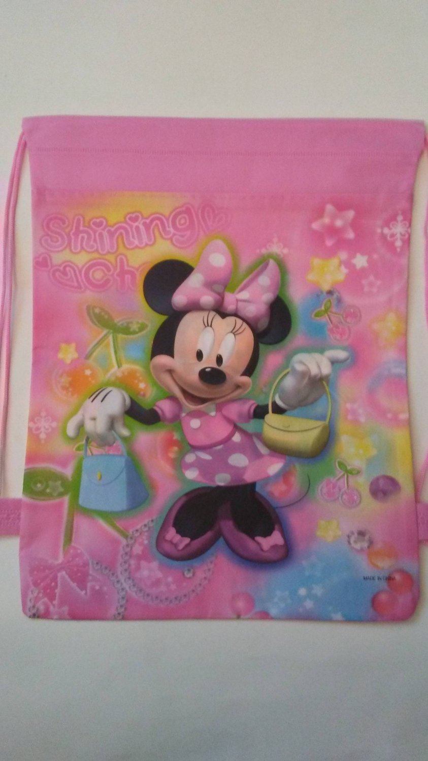 Mickey and Minnie Mouse Non-woven Drawstrings Backpack