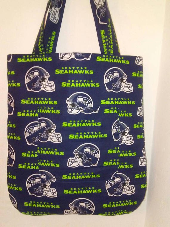 Seattle Seahawks Inspired Handmade Tote