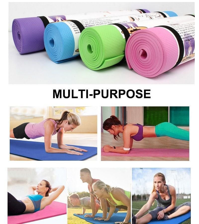 6MM Thick Pad Yoga Mat Non-slip Exercise Durable Lose Weight Gym Fitness
