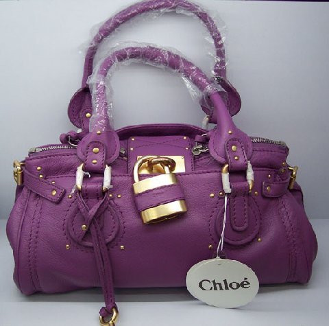 LEATHER BAG DEEP PURPLE WITH BRASS TONE HARDWARE CP