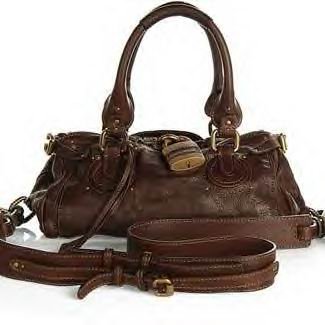DARK CHOC LEATHER BAG WITH SHOULDER STRAP