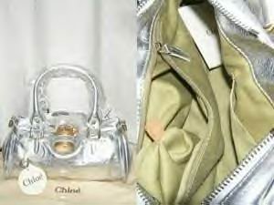 LEATHER BAG IN SILVER