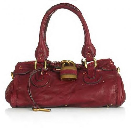 LEATHER BAG IN TRUE PLUM RED