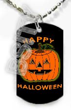 HAPPY HALLOWEEN PUMPKIN Dog Tag KEY CHAIN FOR COSTUME