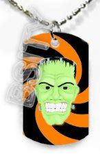 FRANKENSTEIN GREEN HEAD Dog Tag KEY CHAIN FOR COSTUME