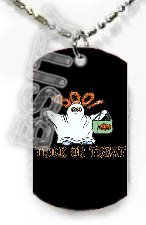 BOO GHOSTS HALLOWEEN Dog Tag KEY CHAIN FOR COSTUME
