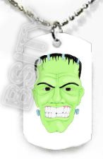 FRANKENSTEIN GREEN HEAD Dog Tag KEY CHAIN FOR COSTUME