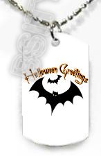 HALLOWEEN BAT CUSTOM Dog Tag KEY CHAIN FOR COSTUME