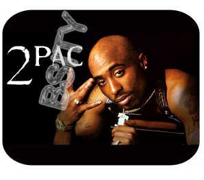 2PAC TUPAC SHAKUR RIP BLACK Photo Mousepad MOUSE PAD