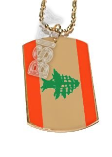 LEBANON LEBANESE FLAG GOLD Dog Tag Dogtag CharM
