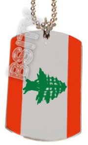 LEBANON LEBANESE Flag Dog Tag DOGTAG Silver Charm