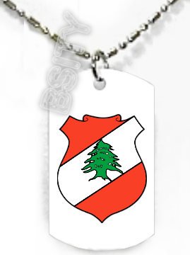 LEBANON Lebanese Republic COAT ARMS FLAG Dog Tag CHARM