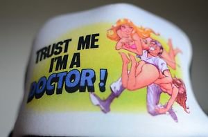 Trust Me Im A Doctor Black & White Trucker Beach Babe Art Mesh Snap Back Hat