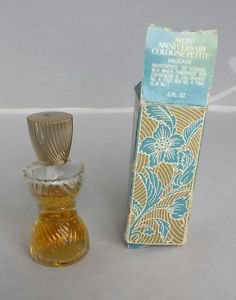 Vintage Avon Glass Bottle Cologne Petite .5 oz Brocade w Original Box 3/4 Full