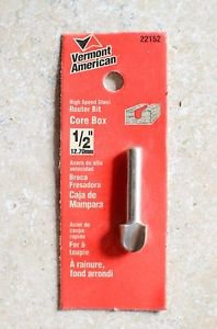 Vermont American High Speed Steel Router Bit Core Box 1/2 Drill Bit New
