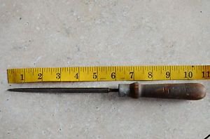 Nicholson Vintage USA Made Triangular Metal File w/ Wooden Handle 11"