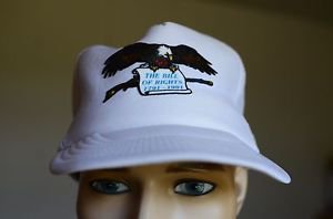 USA Made NRA The Bill of Rights Patriotic Eagle Vintage Foam Mesh Snap Back Hat