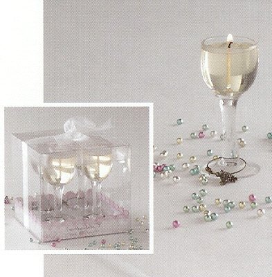4-pc Mini Wine Glass Specialty Candle Gift Set with Charms by Lava Enterprises