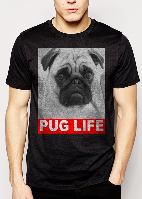 Best Buy Dog Pug Life Slogan Men Adult T-Shirt Sz S-2XL