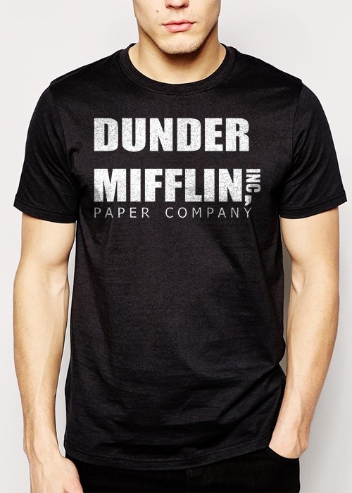 Best Buy Dunder Mifflin PAPER The Office Funny SCHRUTE Men Adult T-Shirt Sz S-2XL