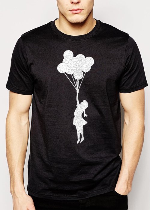 Best Buy Banksy Balloon Girl Cool Hipster Men Adult T-Shirt Sz S-2XL