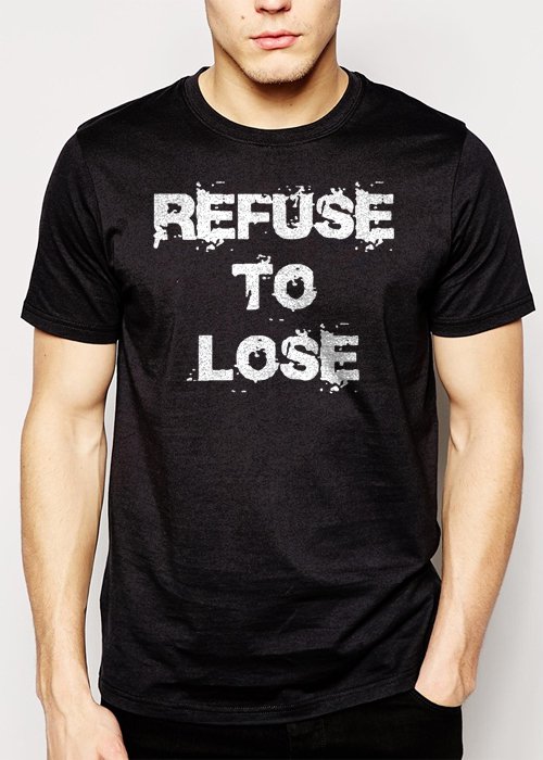 Best Buy Refuse To Lose Motivational Inspirational Sports Men Adult T-Shirt Sz S-2XL