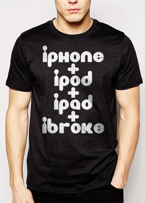Best Buy iPod iPhone iPad iBroke Men Adult T-Shirt Sz S-2XL