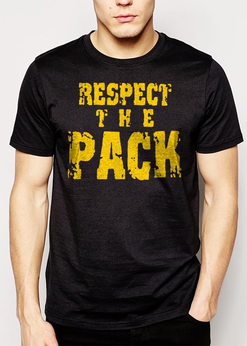 Best Buy Respect the Pack Green Bay Packers Go Pack Men Adult T-Shirt Sz S-2XL