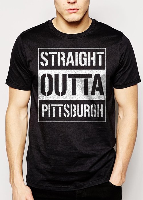 Best Buy Straight Outta Pittsburgh Men Adult T-Shirt Sz S-2XL