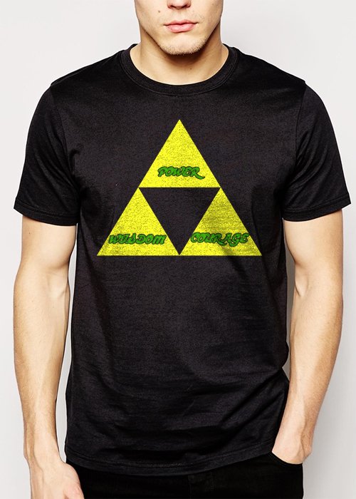 Best Buy THE TRIFORCE Legend of Link Zelda Men Adult T-Shirt Sz S-2XL