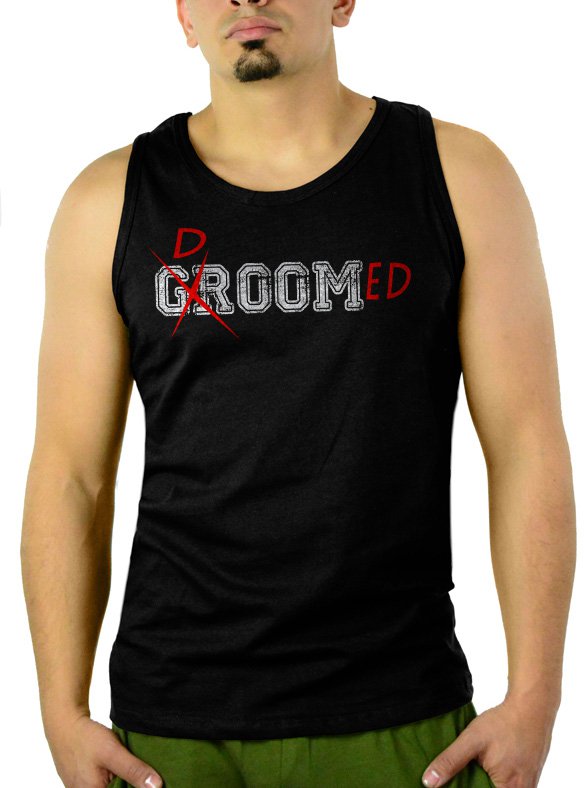 Doomed Groom Funny Marital Wedding Marriage Men Black Tank Top Sleeveless
