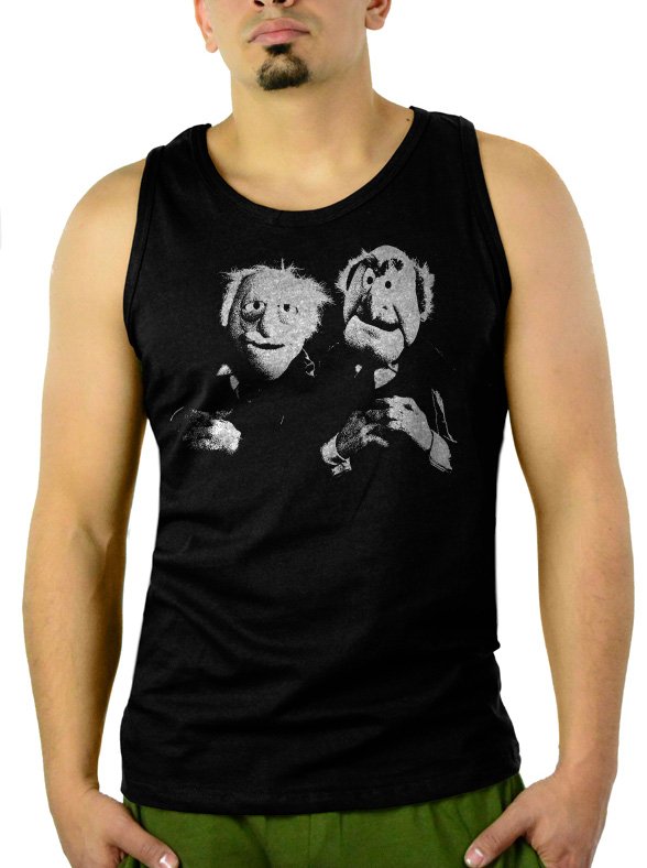 The Muppets - Old Men Men Black Tank Top Sleeveless