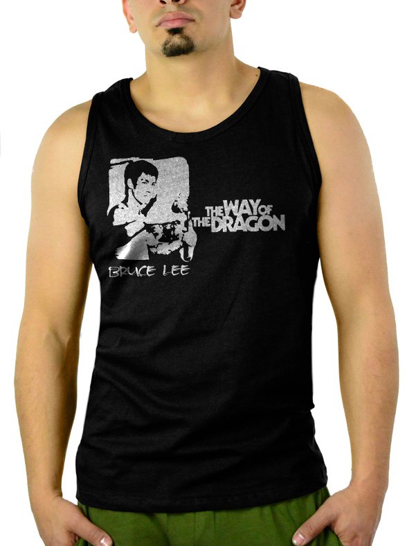Bruce Lee Way Of The Dragon Men Black Tank Top Sleeveless