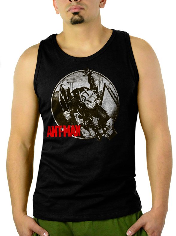 Ant-Man Comic Marvel Avengers Men Black Tank Top Sleeveless