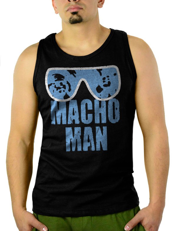 MACHO MAN SAVAGE RANDY FUNNY Men Black Tank Top Sleeveless