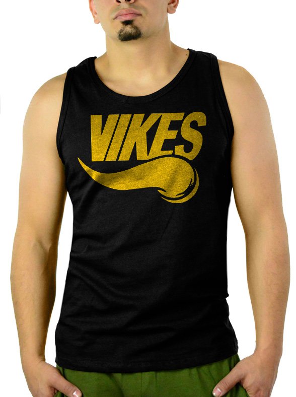 VIKES Minnesota Vikings Men Black Tank Top Sleeveless