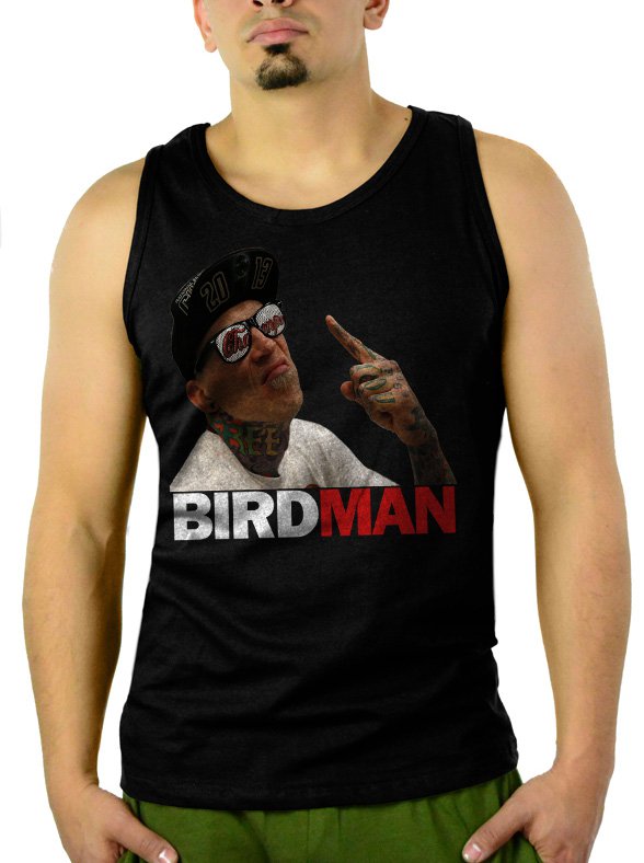Chris Birdman Andersen FACE Men Black Tank Top Sleeveless